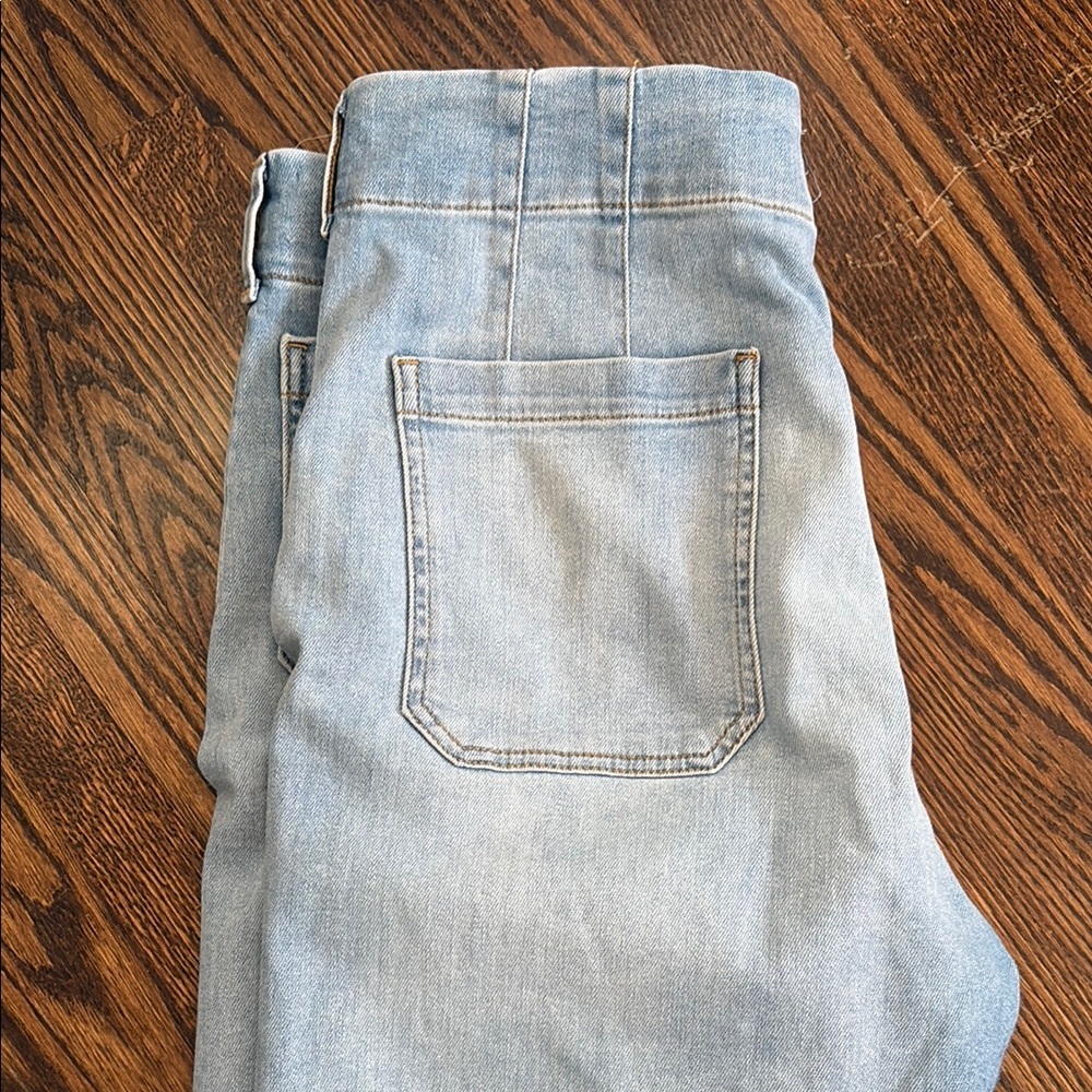 Maeve the Colette Blue Flare Wide Leg Jeans